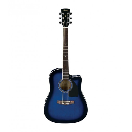 Ibanez PF15ECE-TBS Series Electro-Acoustic Guitar - Transparent Blue Sunburst