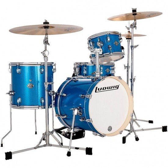 Ludwig LC2792 Breakbeats by Questlove 4-piece Shell Pack - Blue Sparkle Finish (Hardware & Cymbals Not Included)