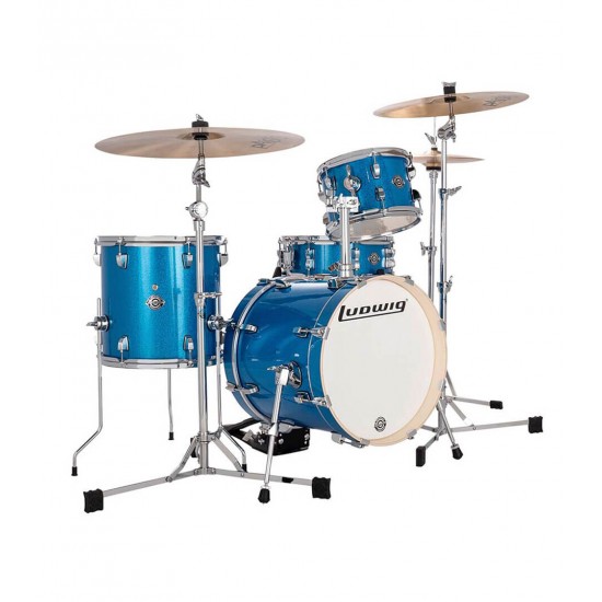 Ludwig LC2792 Breakbeats by Questlove 4-piece Shell Pack - Blue Sparkle Finish (Hardware & Cymbals Not Included) Ludwig LC2792 Breakbeats by Questlove 4-piece Shell Pack - Blue Sparkle Finish (Hardware & Cymbals Not Included)