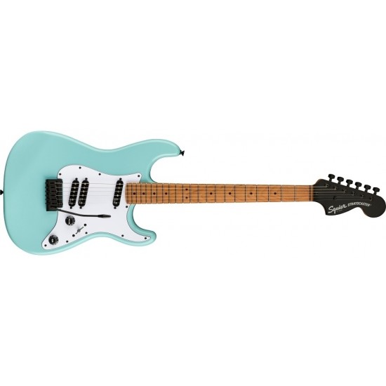 Fender 0370230504 Squier FSR Contemporary Stratocaster Special Roasted MN  Parchment Pickguard - Daphne Blue 
