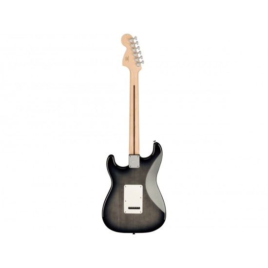 Fender 0378034539 Squier FSR Affinity Stratocaster Electric Guitar QMT Laurel Fingerboard - Black Burst  