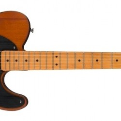 Fender 0379501529 Squier 40th Anniversary Telecaster Electric Guitar, Vintage Edition - Satin Mocha with Maple Fingerboard  