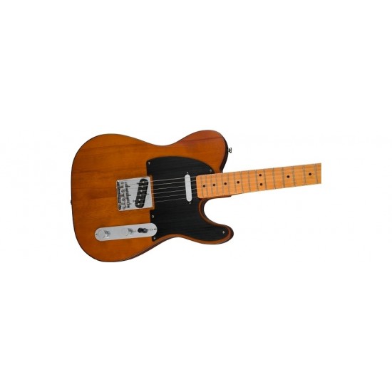 Fender 0379501529 Squier 40th Anniversary Telecaster Electric Guitar, Vintage Edition - Satin Mocha with Maple Fingerboard  