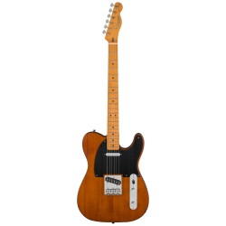 Fender 0379501529 Squier 40th Anniversary Telecaster Electric Guitar, Vintage Edition - Satin Mocha with Maple Fingerboard  