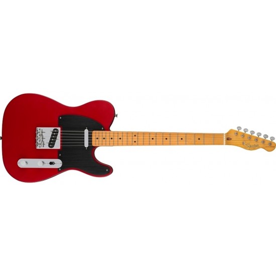 Fender 0379501554  Squier 40th Anniversary Telecaster Electric Guitar, Vintage Edition - Satin Dakota Red with Maple Fingerboard