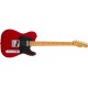 Fender 0379501554  Squier 40th Anniversary Telecaster Electric Guitar, Vintage Edition - Satin Dakota Red with Maple Fingerboard