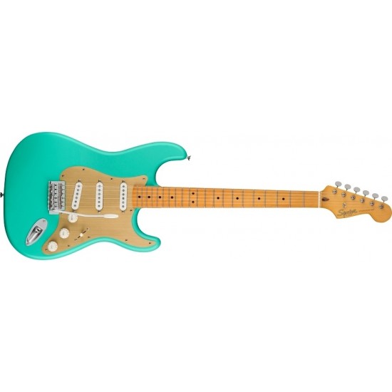 Fender 0379510549  Squier 40th Anniversary Stratocaster Electric Guitar, Vintage Edition - Satin Seafoam Green with Maple Fingerboard