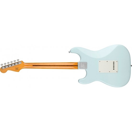 Fender 0379510572  Squier 40th Anniversary Stratocaster Electric Guitar, Vintage Edition - Satin Sonic Blue   