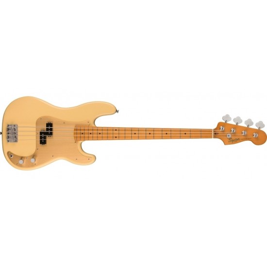 Fender 0379530507 Squier 40th Anniversary Vintage Edition Precision Bass Electric Guitar - Satin Vintage Blonde  