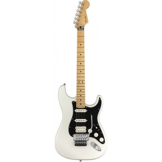 Fender 1149402515 Player Series Stratocaster HSS Electric Guitar  With Floyd Rose Trem - Polar White  