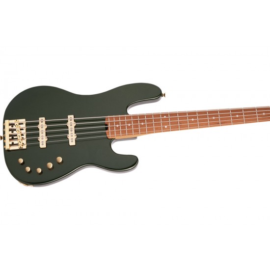 Charvel 2965079518 Pro-Mod San Dimas® Bass JJ V Electric Guitar - Lambo Green Metallic 