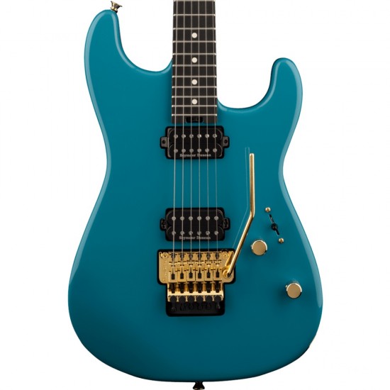 Charvel 2965841591 Pro-Mod San Dimas Styel 1 HH FR Electric Guitar Ebony Fingerboard - Miami Blue    