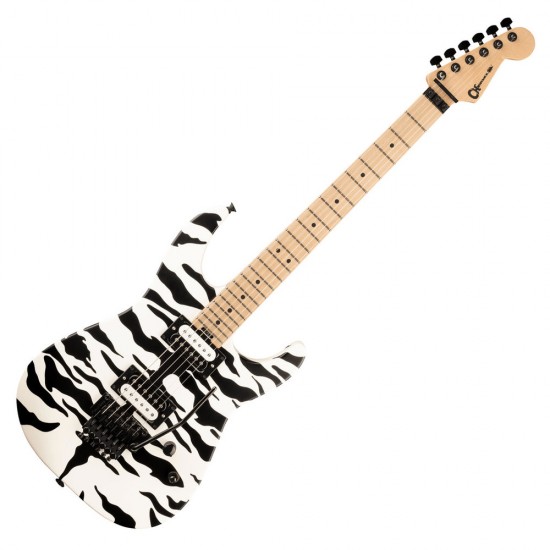 Charvel 2969001576 Satchel Signature Pro-Mod DK22 HH Electric Guitar - Satin White Bengal with Maple Fingerboard 