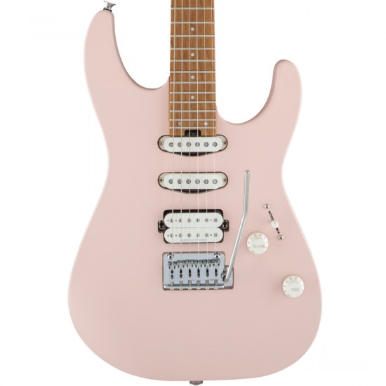 Charvel 2969433519 Pro-Mod DK24 HSS 2PT CM Caramelized Maple Fingerboard -  Satin Shell Pink  