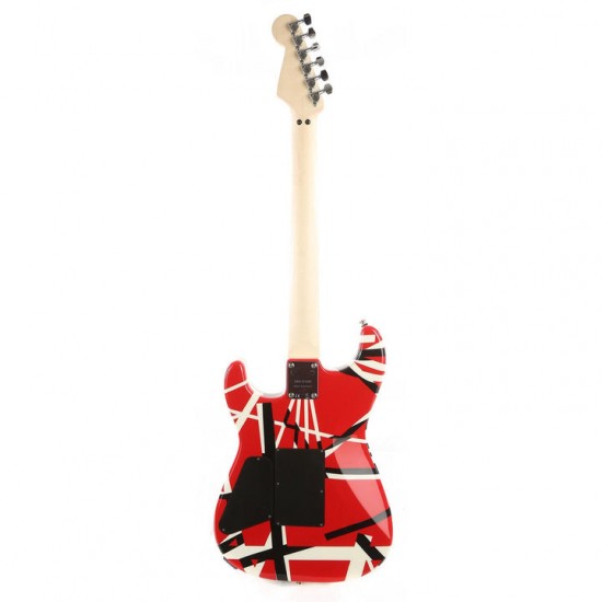 EVH 5107902503 Striped Series Electric Guitar - Red with Black and White Stripes