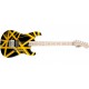 EVH 5107902528 Tribute Striped Series Electric Guitar in Black and Yellow