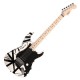 EVH 5107902576 Striped Series Electric Guitar - White w/ Black Stripes