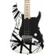 EVH 5107902576 Striped Series Electric Guitar - White w/ Black Stripes