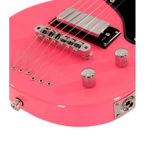 Blackstar BA226026 Carry-On Mini Electric Guitar ST Neon - Pink Finish