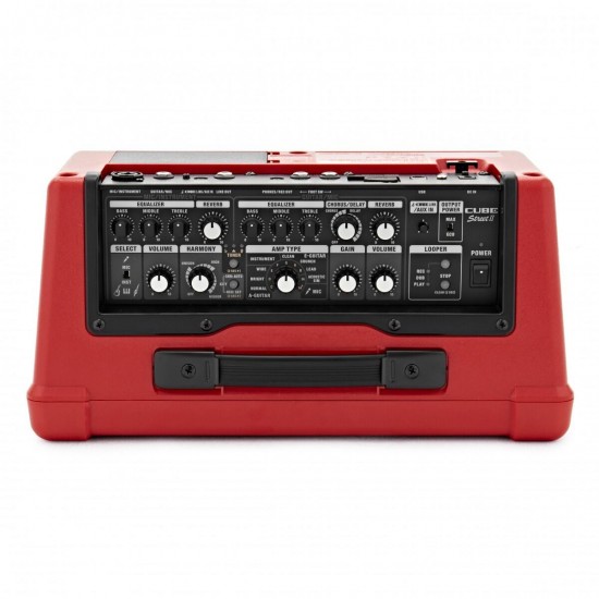 Boss Cube Street 2 Battery Powered Stereo Amplifier - Red