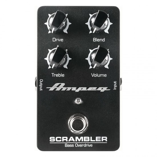 Ampeg Scrambler Bass Overdrive Pedal with Drive, Blend, Treble, and Volume Controls