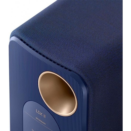 KEF LSX II Active Bookshelf Speaker - Pair - Cobalt Blue