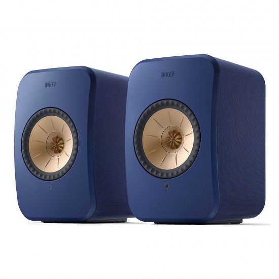 KEF LSX II Active Bookshelf Speaker - Pair - Cobalt Blue