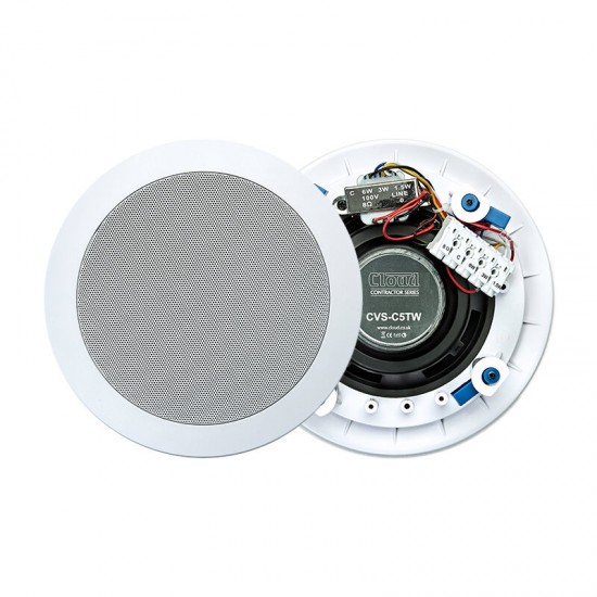 Cloud CVS-C5TW 5¼" Dual Cone, 8Ω/<6W 100v, Ceiling Speaker - White Cloud CVS-C5TW 5¼" Dual Cone, 8Ω/<6W 100v, Ceiling Speaker - White