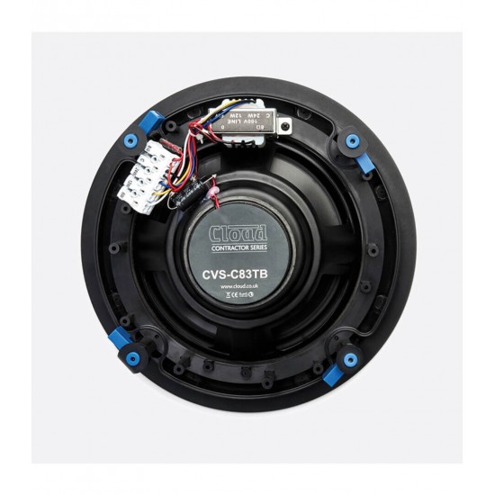 Cloud CVS-C83TB 8" Coaxial, 8Ω/<24W 100v, Ceiling Speaker - Black