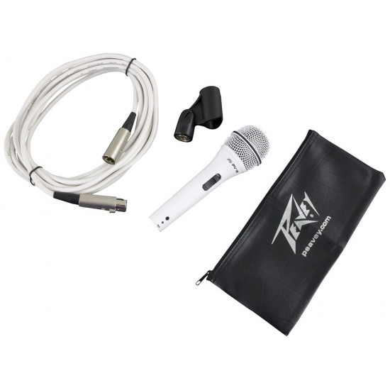 Peavey PVi 2 W XLR Cardioid Unidirectional Dynamic Vocal Microphone White