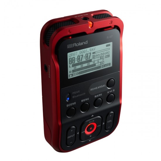 Roland R-07 Rd High-Resolution Audo Recorder Red