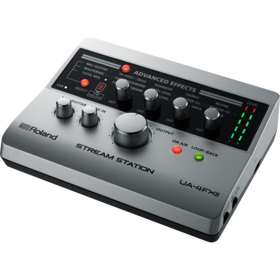 Roland UA-4FX2 Stream Station - USB Audio Interface for Recording Webcasting 