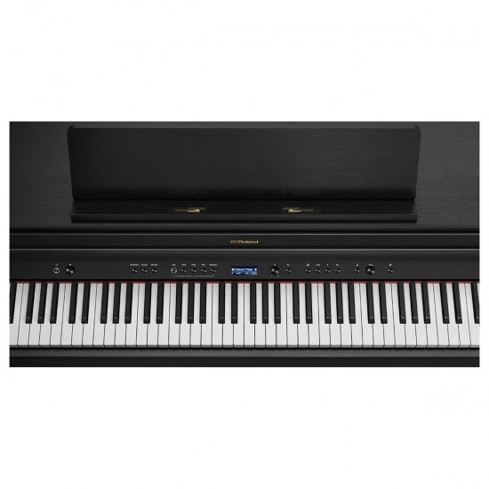 Roland HP704-CH Digital Upright Piano, Charcoal Black Roland HP704-CH Digital Upright Piano, Charcoal Black