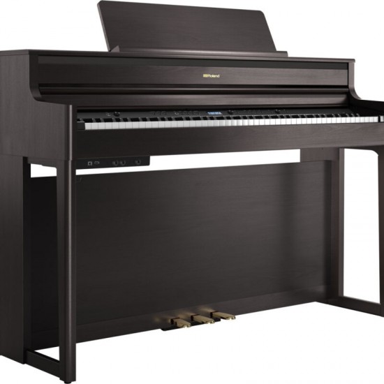 Roland HP704-DR Digital Upright Piano - Dark Rosewood