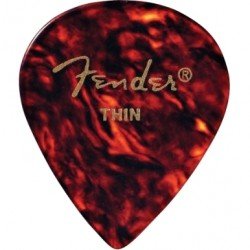 Fender 1980551700 - 551 Shape Classic Celluloid Guitar Picks 12 Pack - Thin Tortoise Shell