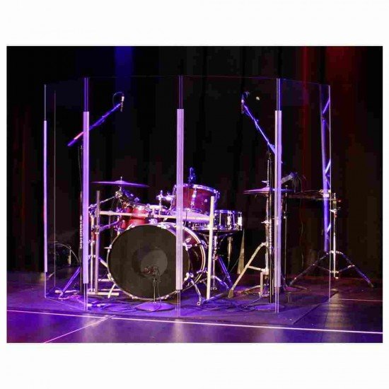 Clearsonic Lite2466X5 Drums Shield 120" wide x 66" high x 0.177-inch thick, 5-section LITE CSP