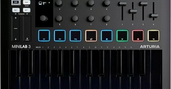 Arturia MiniLab MK3 25 Slim-key Controller, Deep Black