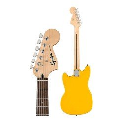 Fender 0373651574 Squier Sonic Mustang Laurel Fingerboard Electric Guitar - Graffiti Yellow