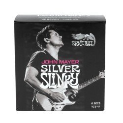 Ernie Ball PO3817 John Mayer Silver Slinky Signature Electric Guitar Strings 6-pack