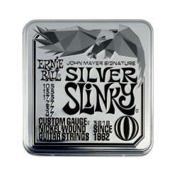 Ernie Ball PO3818 John Mayer Silver Slinky Signature Electric Guitar Strings 3-pack