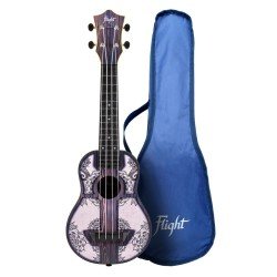 Flight TUS40 Soprano Travel Ukulele - Mandala Wood 