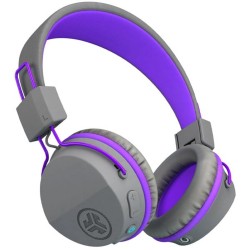 JLab JBuddies Studio Wireless On Ear Kids Headset Graphite Purple