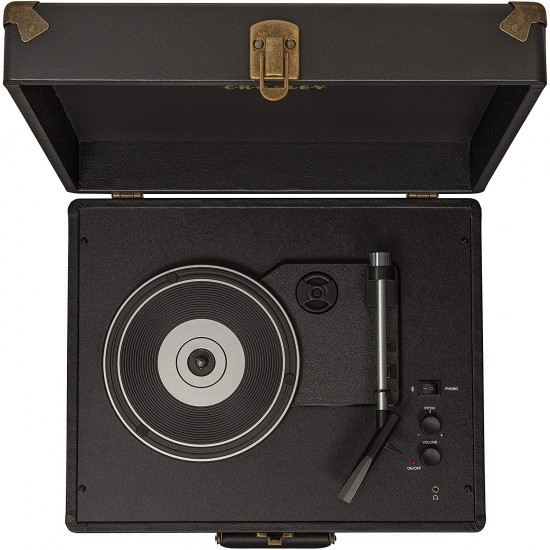 Crosley CR6253A-BK Anthology Vintage 3-Speed Bluetooth Suitcase Turntable, Black