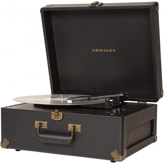 Crosley CR6253A-BK Anthology Vintage 3-Speed Bluetooth Suitcase Turntable, Black