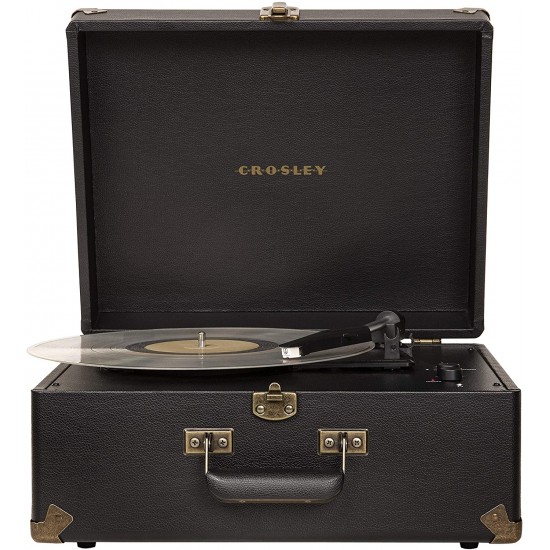 Crosley CR6253A-BK Anthology Vintage 3-Speed Bluetooth Suitcase Turntable, Black