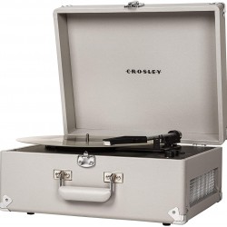 Crosley CR6253A-GY Anthology Vintage 3-Speed Bluetooth Suitcase Turntable, Gray