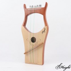Height LY02 Spruce Wood 10 String Lyre Harp