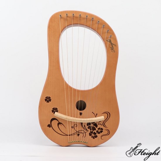 Height LY03 16 Inch Lyre Harp 10 Metal String