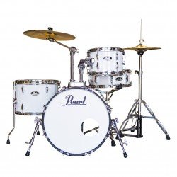 Pearl Roadshow RS584C/C 4-piece Complete Drum Set with Cymbals - Pure White