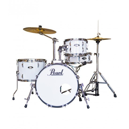 Pearl Roadshow RS584C/C 4-piece Complete Drum Set with Cymbals - Pure White